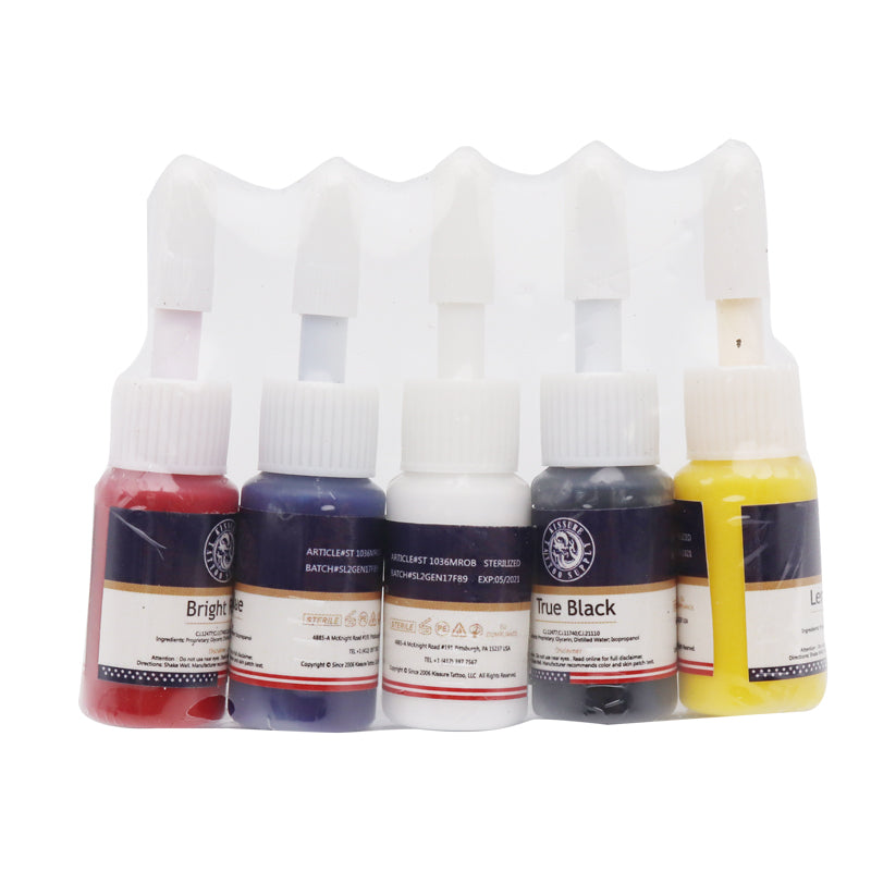 Kissure 5ML / bottle 5 Mixed colors Tattoo Ink Set Easy To Color Tattoo Ink Tattoo Supplies