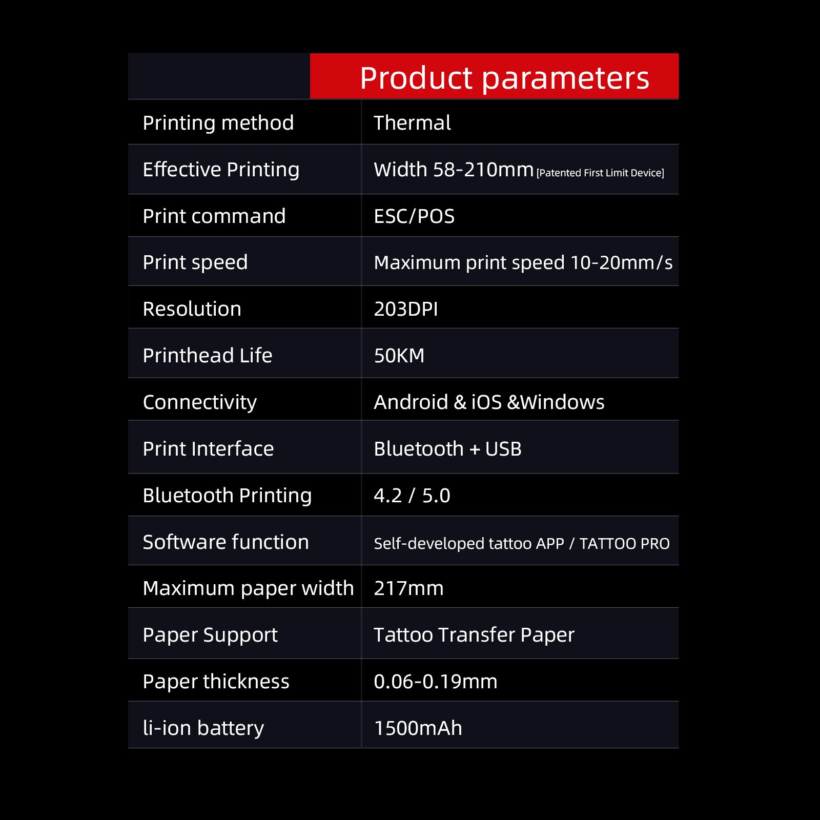 Audersigt M8 Mini Tattoo Printer Thermal Pattern Machine Printable Shaded Image Bluetooth Wireless Printer