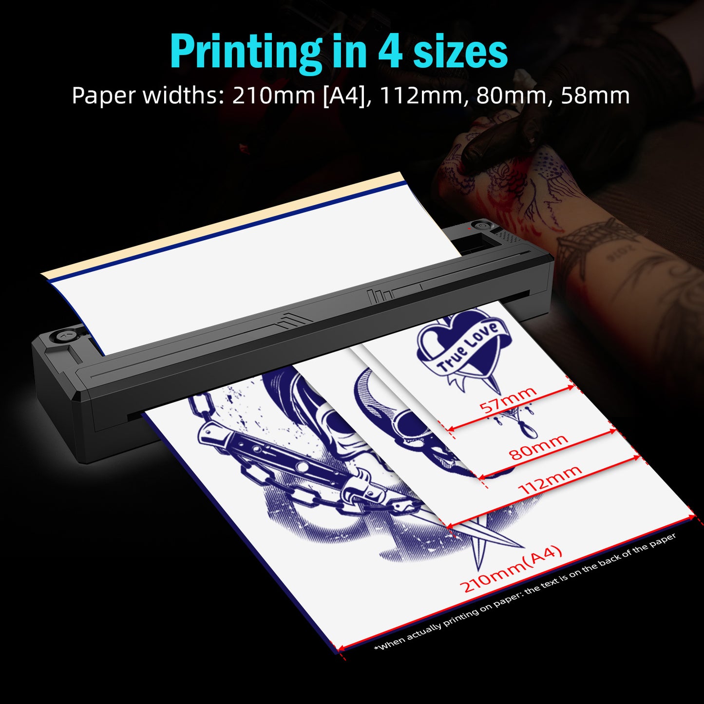 Audersigt M8 Mini Tattoo Printer Thermal Pattern Machine Printable Shaded Image Bluetooth Wireless Printer
