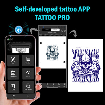 Audersigt M8 Mini Tattoo Printer Thermal Pattern Machine Printable Shaded Image Bluetooth Wireless Printer