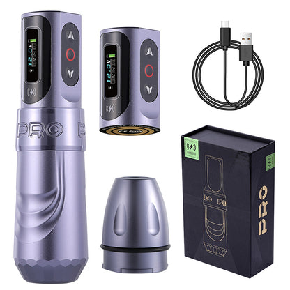 Audersigt MAX PRO Wireless Tattoo Pen Machine with Two 2000mAh Lithium Batteries Powerful Brushless Motor for Tattoo Artist Body