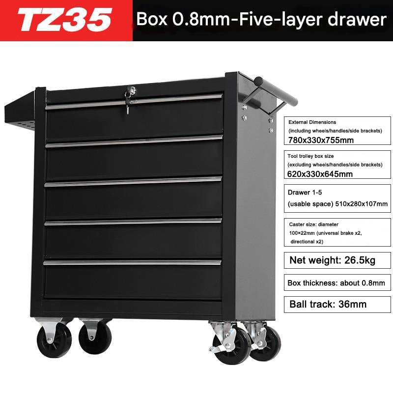 Audersigt Tattoo Tool Cart Drawer Rolling Tool Chest w Drawers LockTool Organizer Box for Tattoo Shop