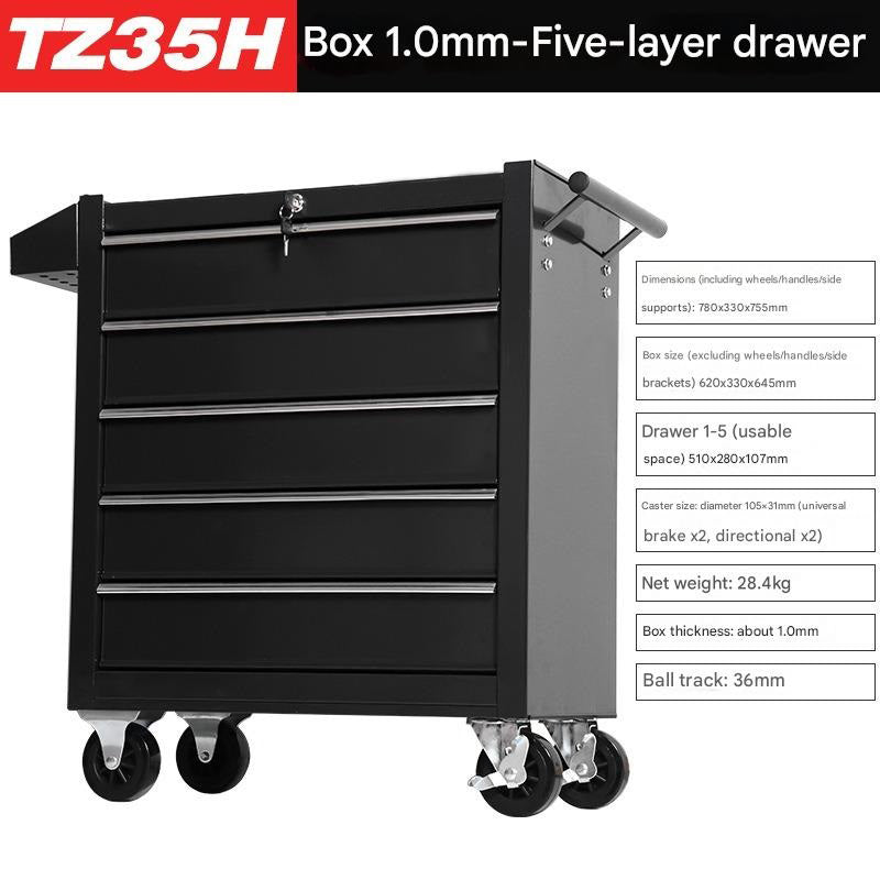 Audersigt Tattoo Tool Cart Drawer Rolling Tool Chest w Drawers LockTool Organizer Box for Tattoo Shop