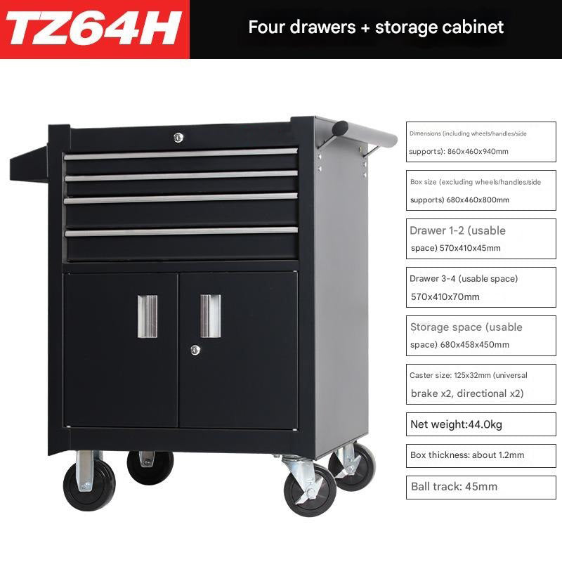 Audersigt Tattoo Tool Cart Drawer Rolling Tool Chest w Drawers LockTool Organizer Box for Tattoo Shop