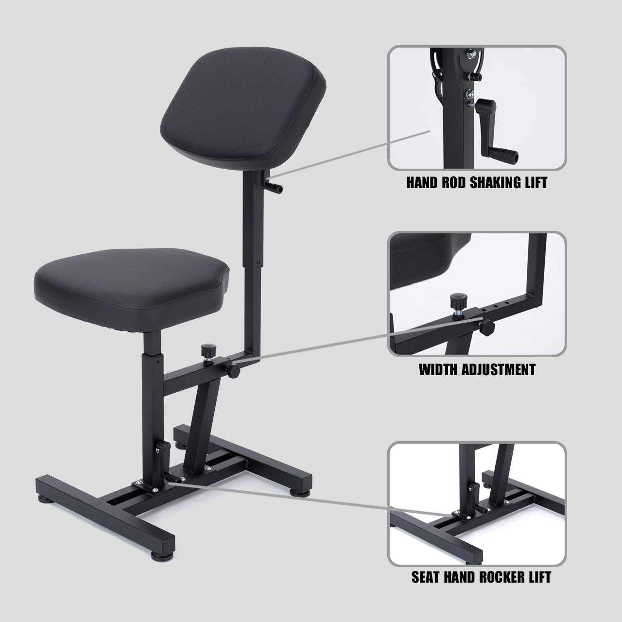 Audersigt New W8 Multifunctional Tattoo Chair Leathery Back Adjust Tattoo Salon Chairs Steel Frame Lift Tattoo Bench For Tattoo Artist