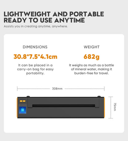 Audersigt® New XR3 Tattoo Printer Thermal Pattern Machine With Digital Display Bluetooth Wireless Printer with 2500mAh Rechargeable Battery