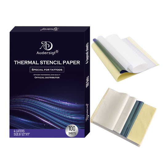 Audersigt® 100 Sheets 8 1/2″ x 11″ Professional Tattoo Stencil Transfer Paper, A4 Paper Size
