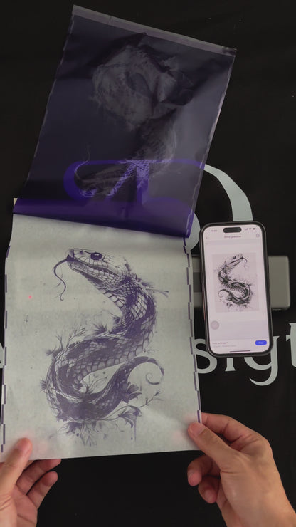 Audersigt® Silver Label 100 Sheets 8 1/2″ x 11″ Professional Tattoo Stencil Transfer Paper, A4 Paper Size