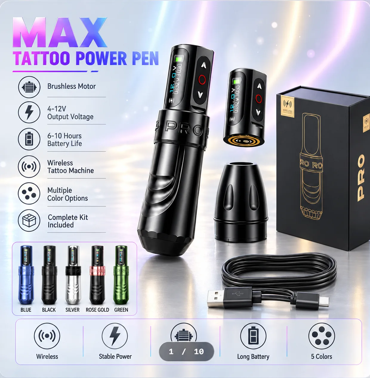 MAX PRO Wireless Tattoo Pen